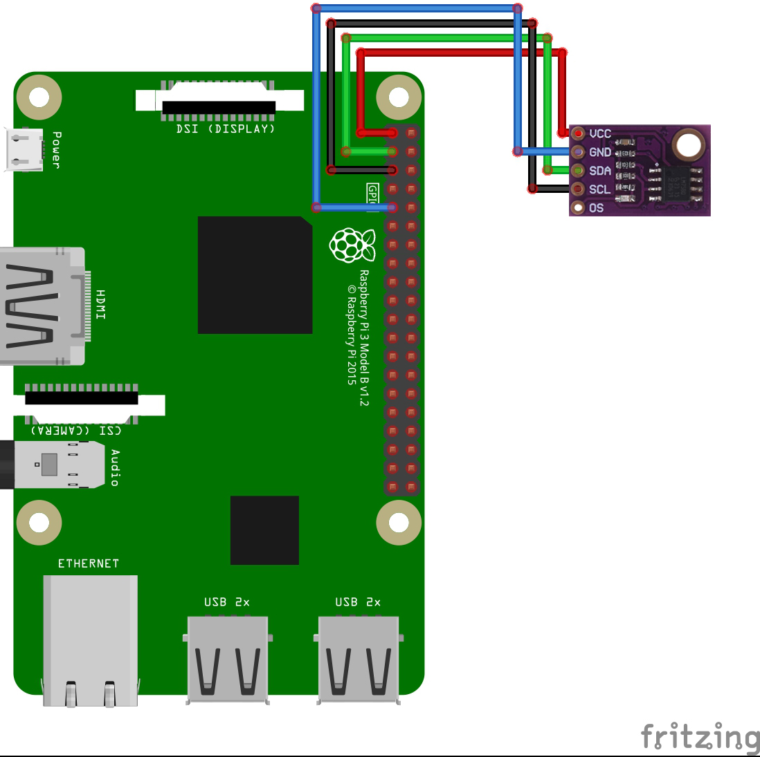 digitaler I2C Temperatursensor LM75A am Raspberry Pi