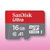 Sandisk Micro-SDXC Karte A1 Class10 16GB mit SD-Karten-Adapter