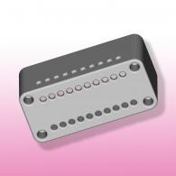Raspberry Pi Platinengehäuse für zwei Platinen mit je 10 Schraubkontakten, gebohrt, Tiefe 30mm